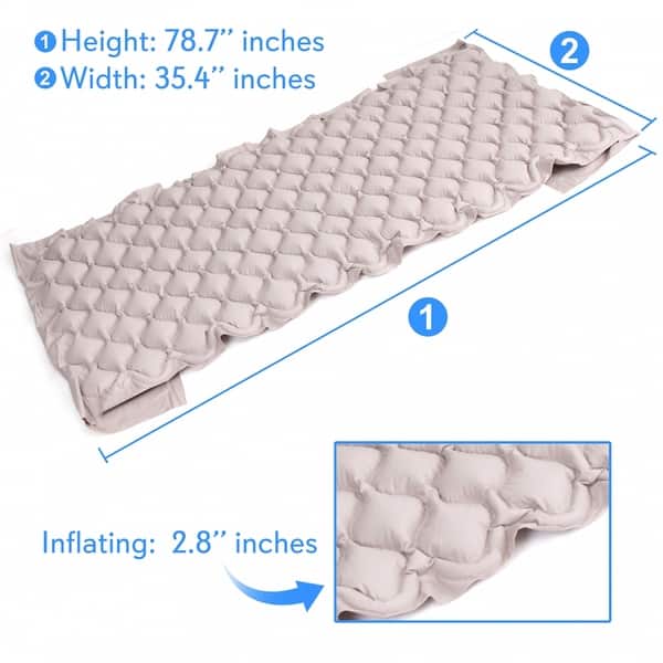 SereneLife Twin Size Inflatable Hospital Bed Bubble Pad Air Mattress w