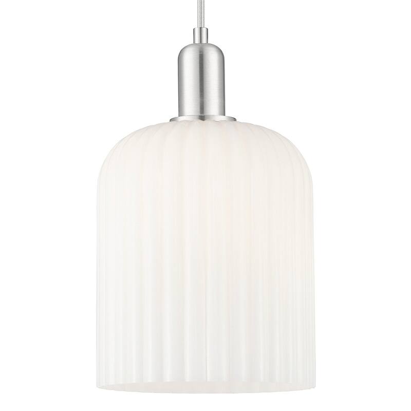 Innovations Lighting 716-1P-G559-8GWH Bridal Veil 8" Wide Cord Hung - Brushed Satin Nickel