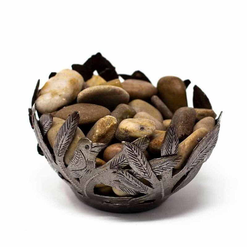 The Curated Nomad Handmade Metal Birds Decorative Bowl