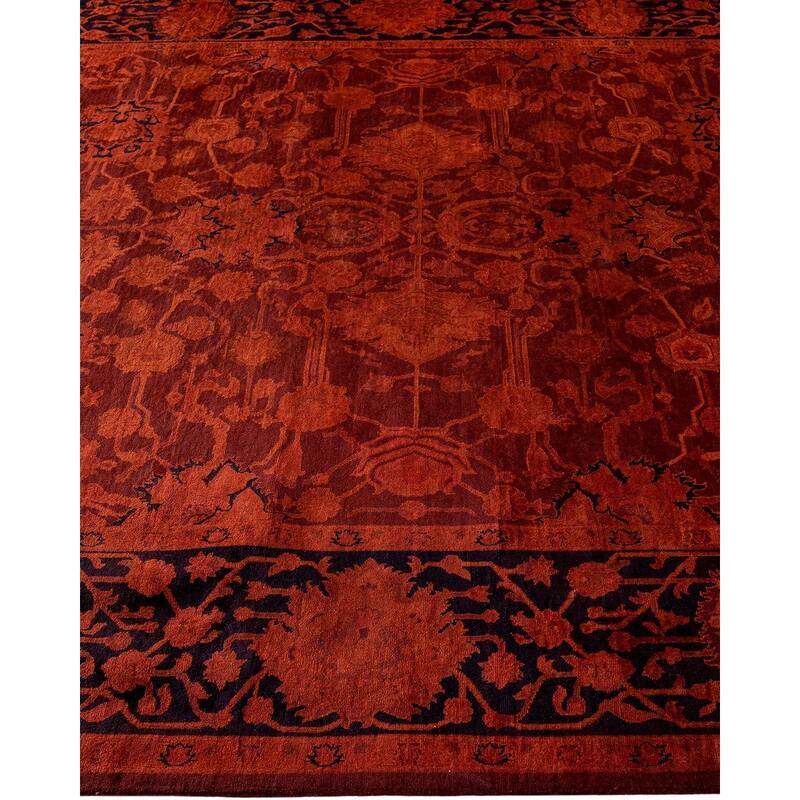 Fine Vibrance, One-of-a-Kind Hand-Knotted Area Rug - Red, 6' 1" x 9' 3" - 6' 1" x 9' 3"