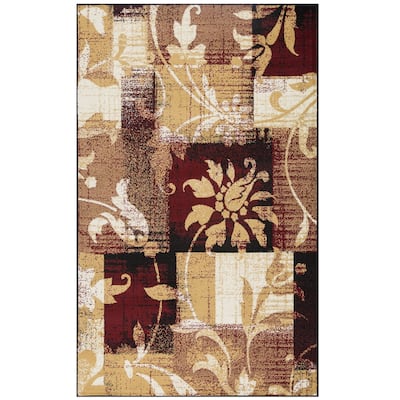 Superior Pastiche Contemporary Floral Patchwork Indoor Runner or Area Rug