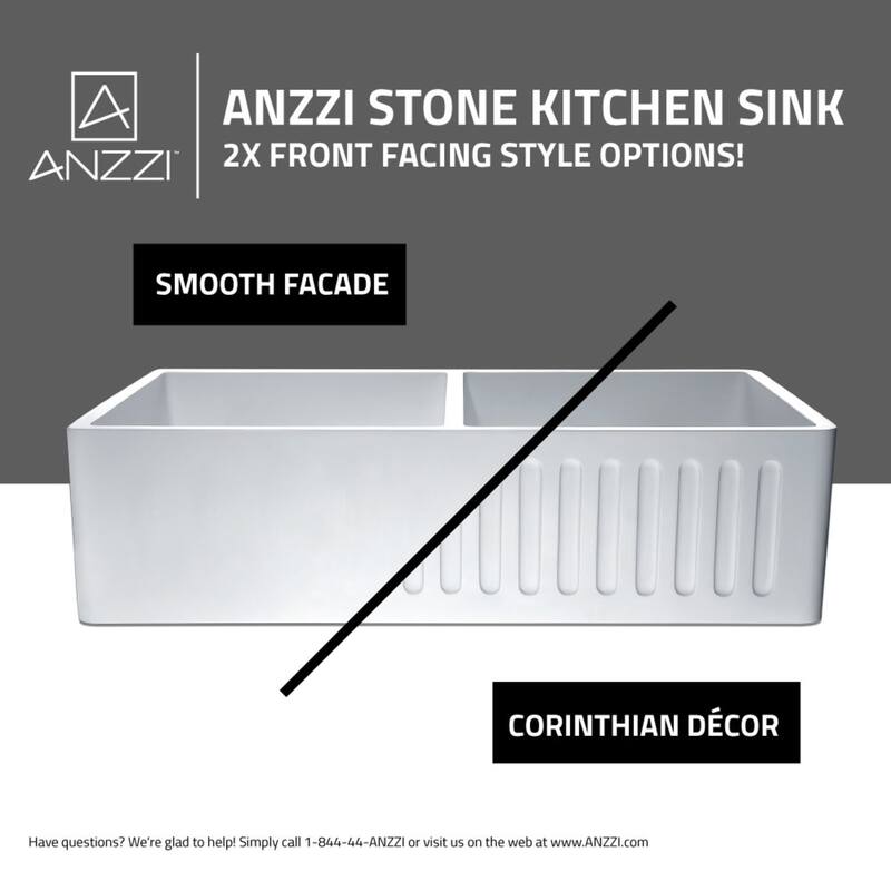 Roine Farmhouse Reversible Apron Front Solid Surface 33 in. 50/50 Basin Kitchen Sink in White