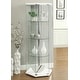 preview thumbnail 4 of 12, Zahavah 4-shelf Hexagonal Clear Glass Curio Cabinet
