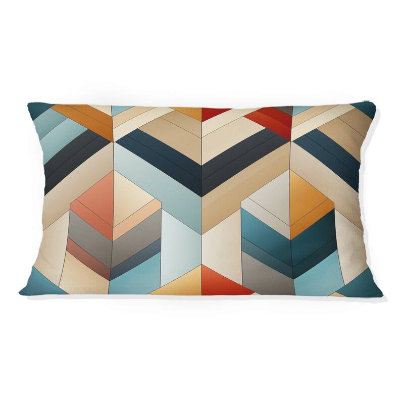Designart "Urban Geometry Chevron Pattern" Chevron Printed Throw Pillow