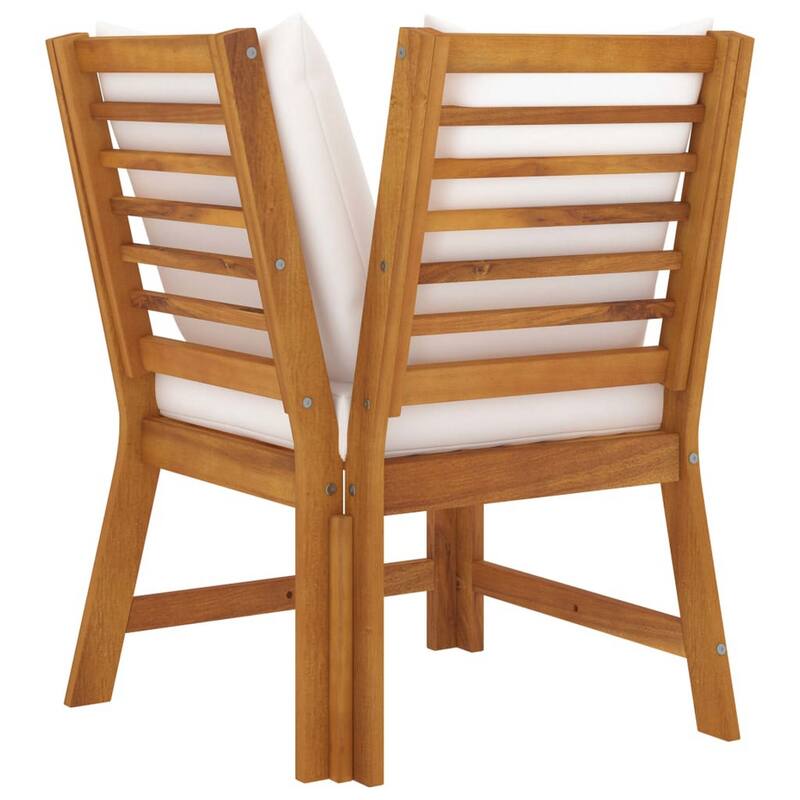 Roma 3pc Modular Outdoor Sofa and Table Set, Solid Acacia Wood, White