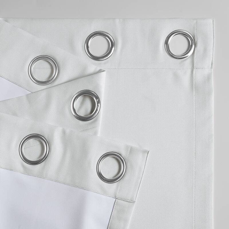 Exclusive Fabrics Solid Performance Linen Grommet Thermal Blackout Curtains for Bedroom & Living Room Curtains Single Panel