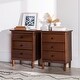 preview thumbnail 21 of 32, Walker Edison Bullrushes Solid Wood 3-Drawer Nightstand, Set of 2