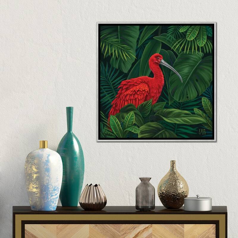 iCanvas "Scarlet Ibis" by Vasilisa Romanenko Framed