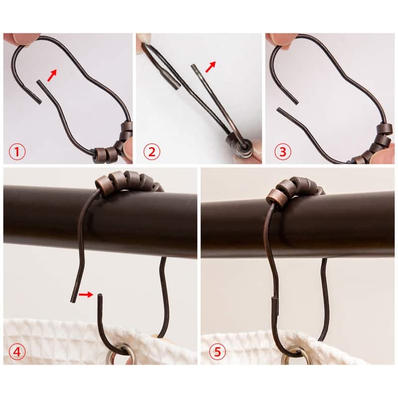 Utopia Alley Rust Resistant Shower Curtain Rings for Bathroom - Set of 12, Oil Rubbed Bronze - Oil Rubbed Bronze