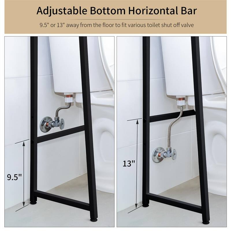 Over the Toilet Storage Cabinet - 11.81"D x 31.5"W x 61.4"H