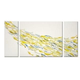 'Upstream' by Norman Wyatt, Jr. 3-Piece Wrapped Canvas Wall Art Set