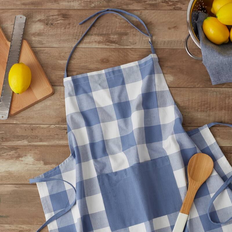 DII Antique Green Buffalo Check Chef Apron