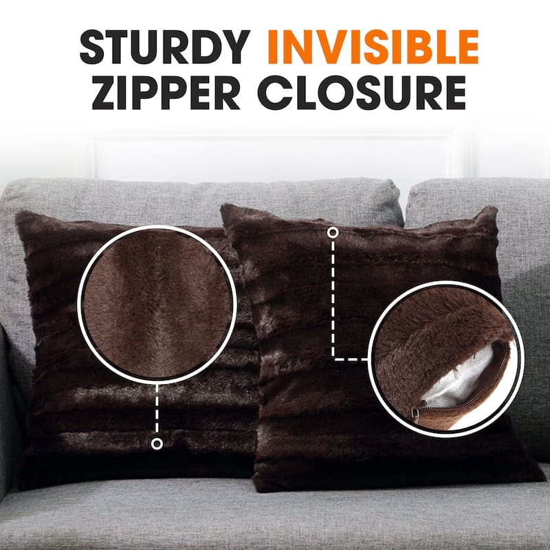 Cheer Collection Decorative Throw Pillows for Couch & Bed (Set of 2)