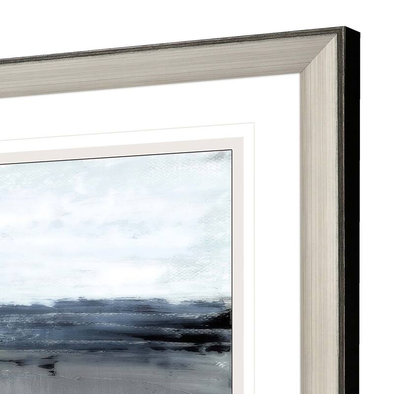 Moody Coast II Framed Art Giclee Under Glass - Blue