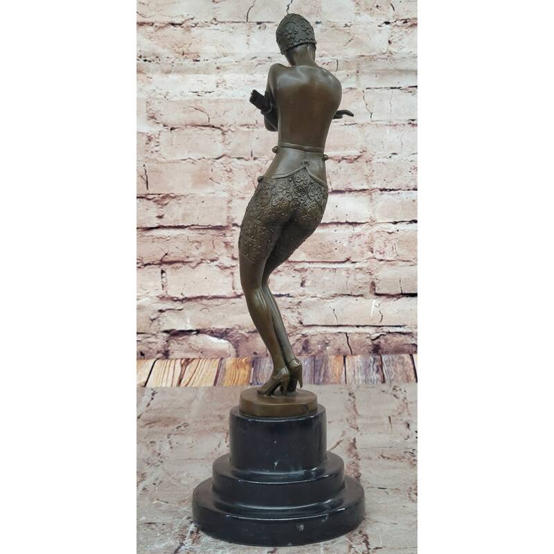 Ferdinand Preiss Art Deco Dancer – 1920S Flapper Bronze On Marble Base
