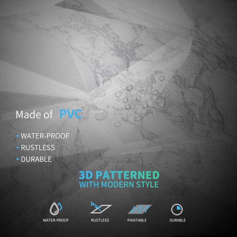 Art3d 3D Wall Panels PVC Diamond Design (32 Sq.Ft)