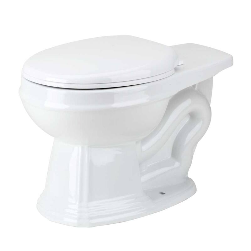 White Toilet - Sheffield Round Rear Entry Toilet Bowl High Tank Toilets Renovators Supply