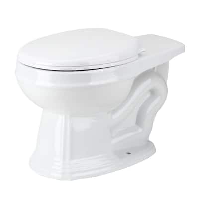 White Toilet - Sheffield Round Rear Entry Toilet Bowl High Tank Toilets Renovators Supply