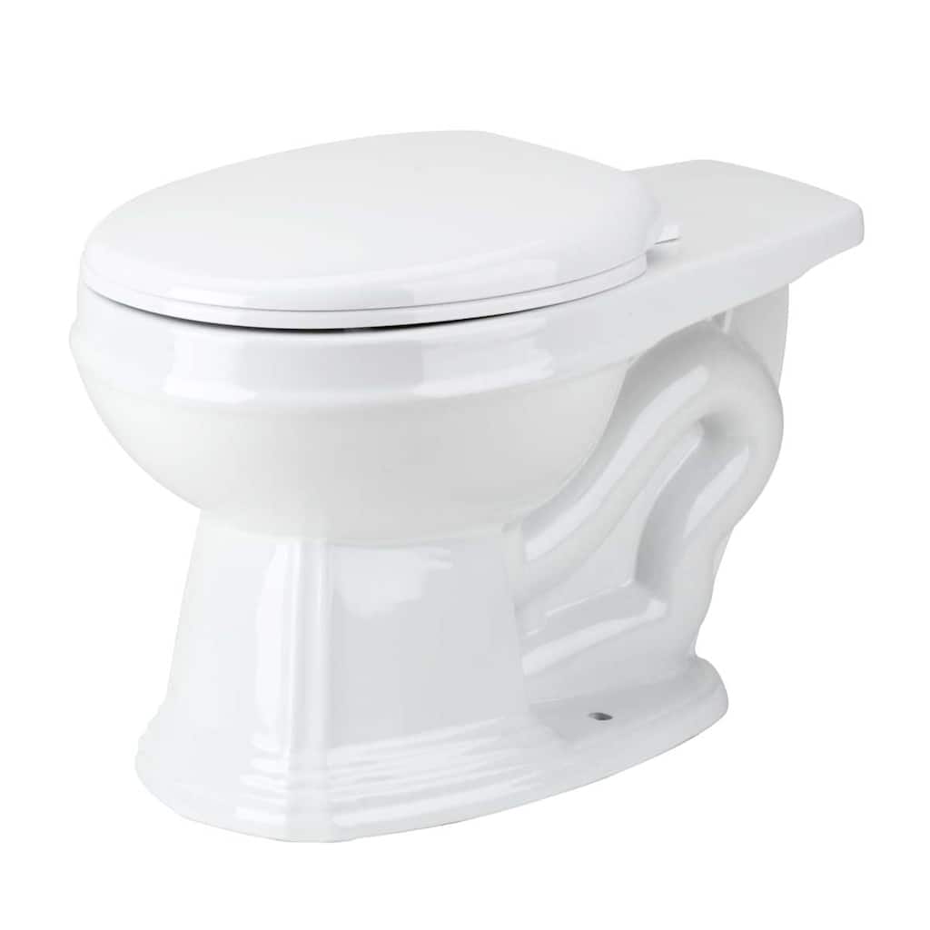 White Toilet - Sheffield Round Rear Entry Toilet Bowl High Tank Toilets Renovators Supply