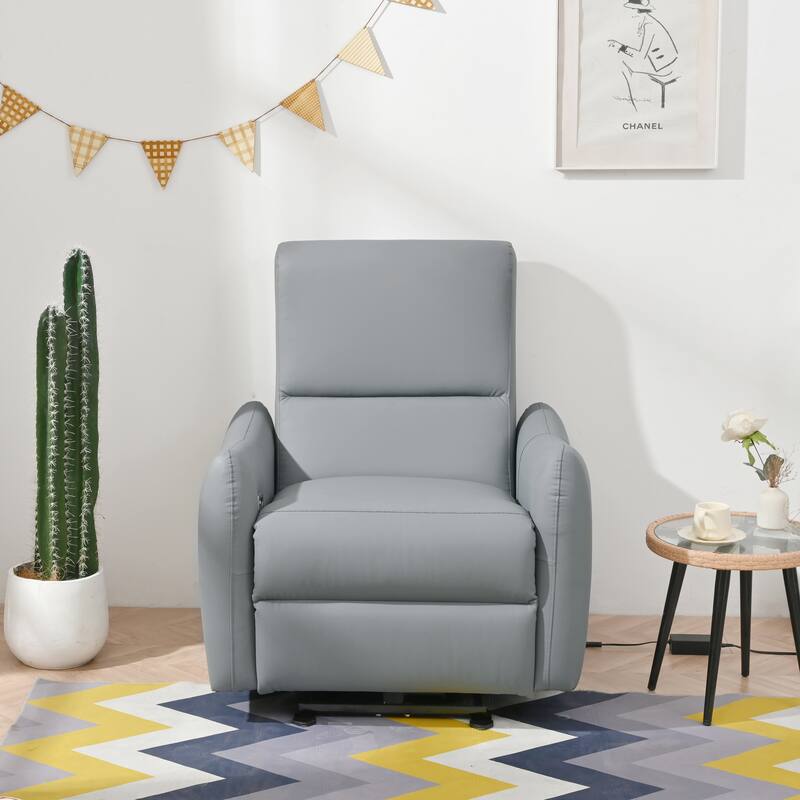 Power Recliner Chair Wall Hugger,Small Home Theater Seating with Lumbar Support,Single Recliner Sofa for Living Room