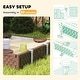 preview thumbnail 6 of 7, Qaba Kids Sandbox with Cover, Square 47" HDPE Large Sand Pit with 4 Seats, Waterproof Bottom Liner,, Brown