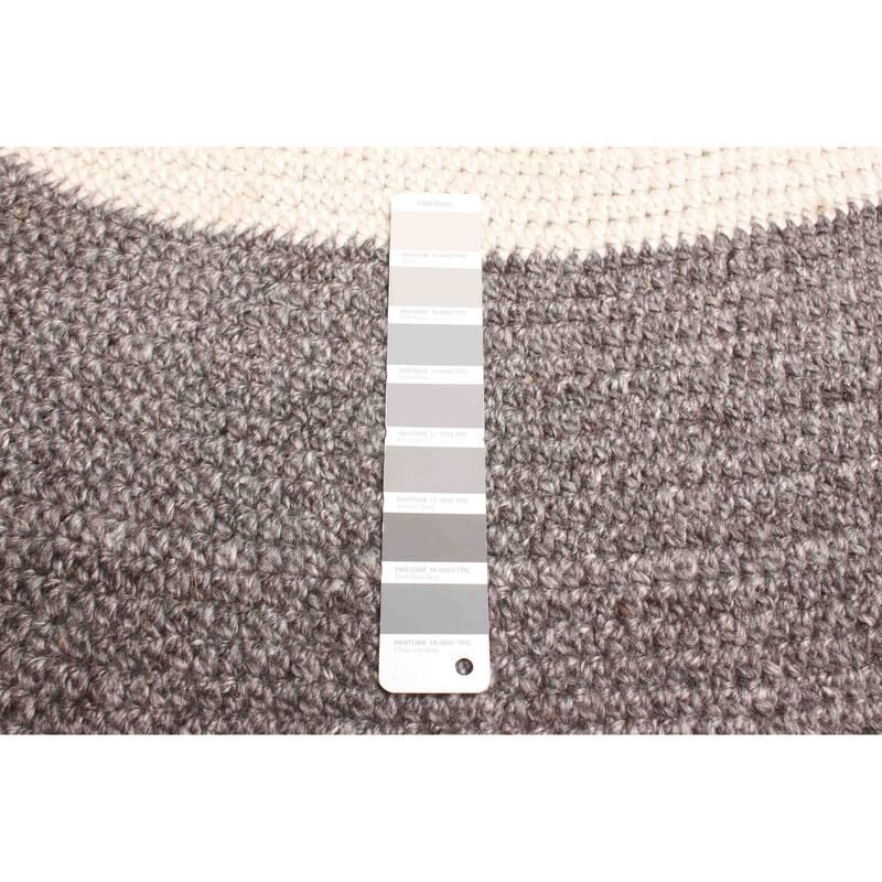 ECARPETGALLERY Braid weave Sienna Taupe Wool Rug - 5'0 x 5'1