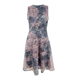 mauve fit and flare dress