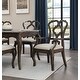 preview thumbnail 4 of 3, Somette Chateau lighter to darker Brown tones Upholstered Dining Arm Chairs - Set of 2