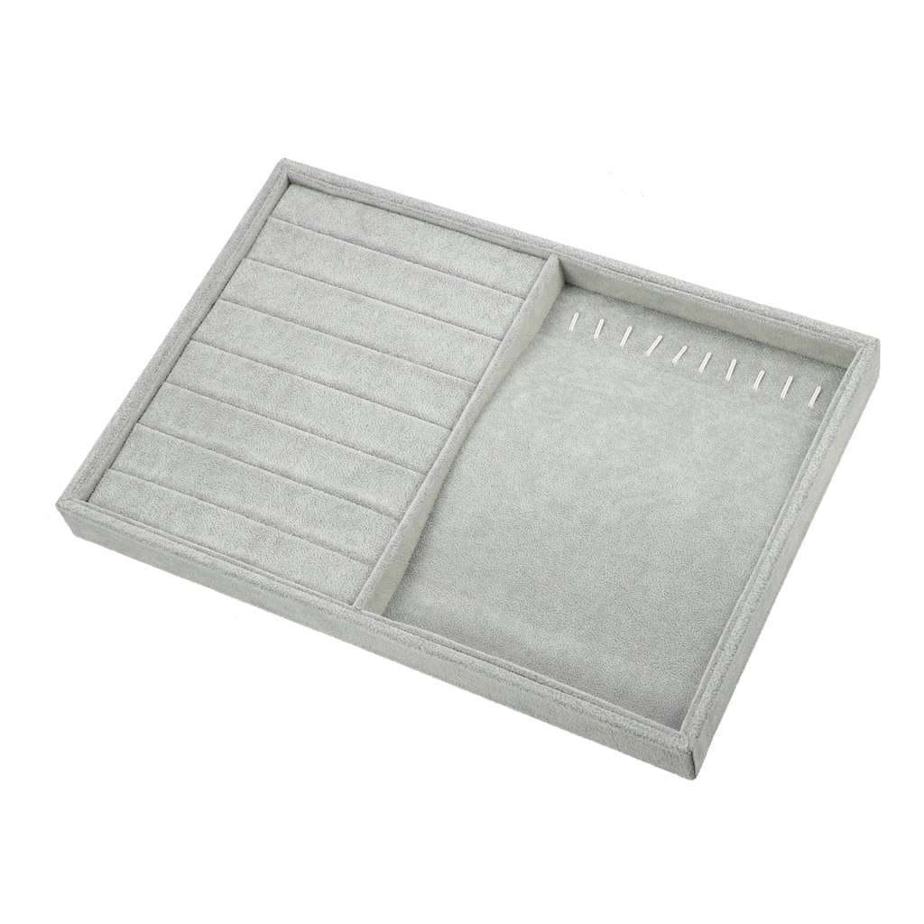 2 in1 Jewelry Tray Stackable Tray Showcase for Rings Earrings Necklace