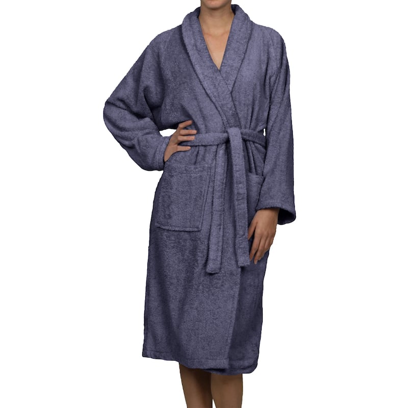 100% Cotton Soft Terry Adult Unisex Lightweight Bathrobe by Superior