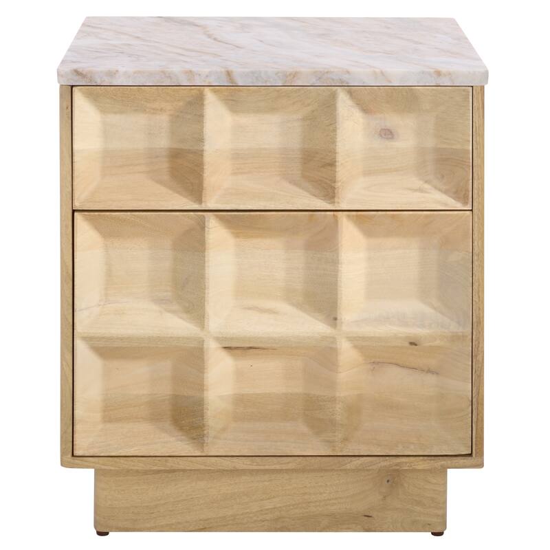 SAFAVIEH Couture Paxter Marble Top Nightstand