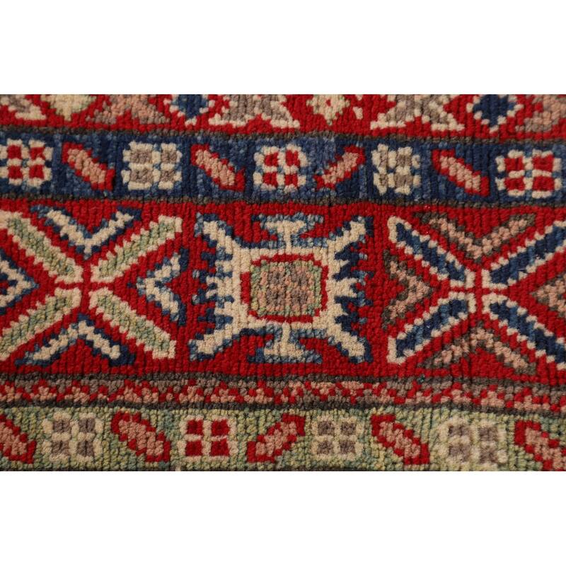 Kazak Accent Rug Handmade Beige Wool Carpet - 3'3"x 5'4"