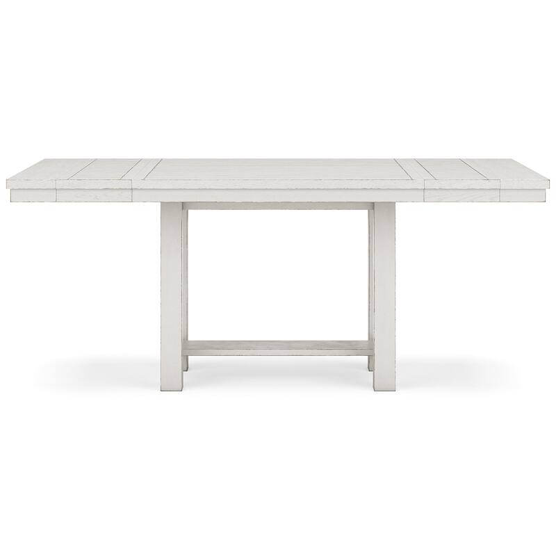 Signature Design by Ashley Robbinsdale Gray/White Counter Height Dining Table and 2 Bar stools and Bench