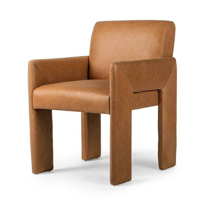 Dessa Dining Armchair-Ostend Natural - 23.25W x 27.25D x 33H - Palermo Cognac