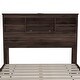 preview thumbnail 17 of 16, Queen Size Vintage Platform Bed,With Storage Headboard and Charging Station