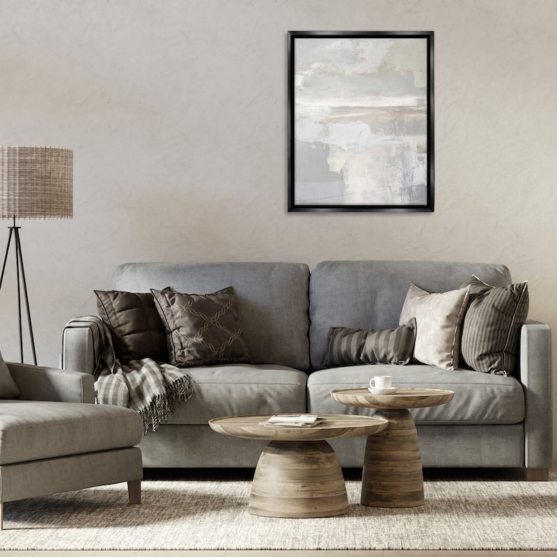 Stupell Cascading Soft Neutrals Framed Floater Canvas Wall Art Design By Rachel Springer