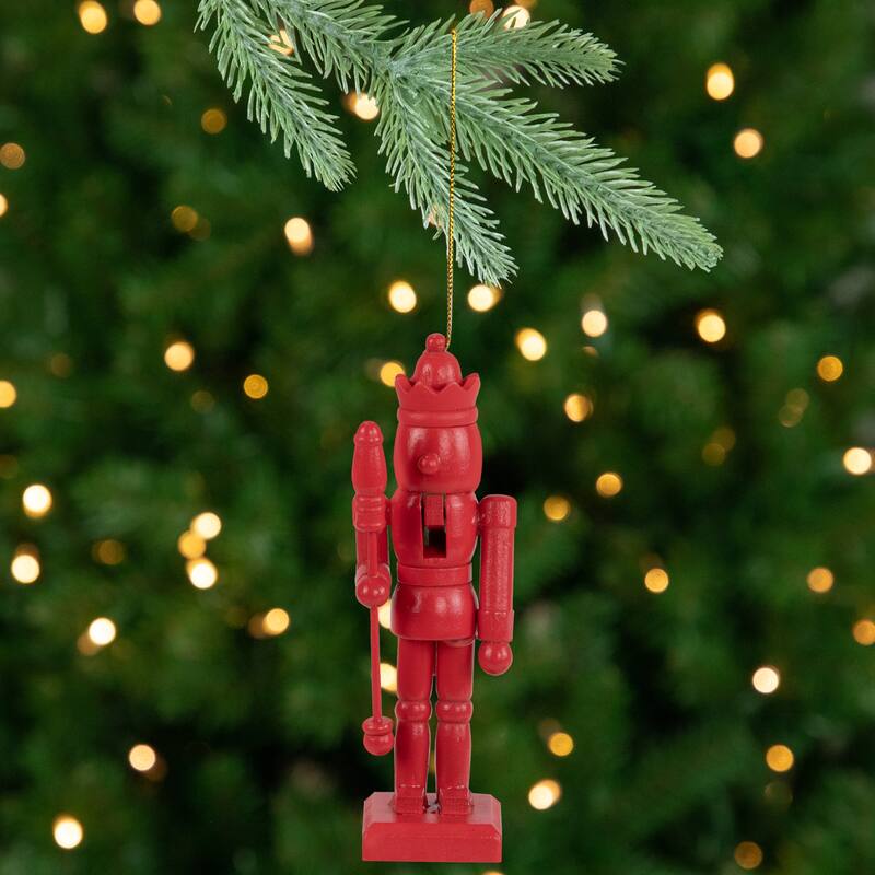 Nutcracker Wooden Christmas Ornaments - 5" - Multicolor - Set of 6