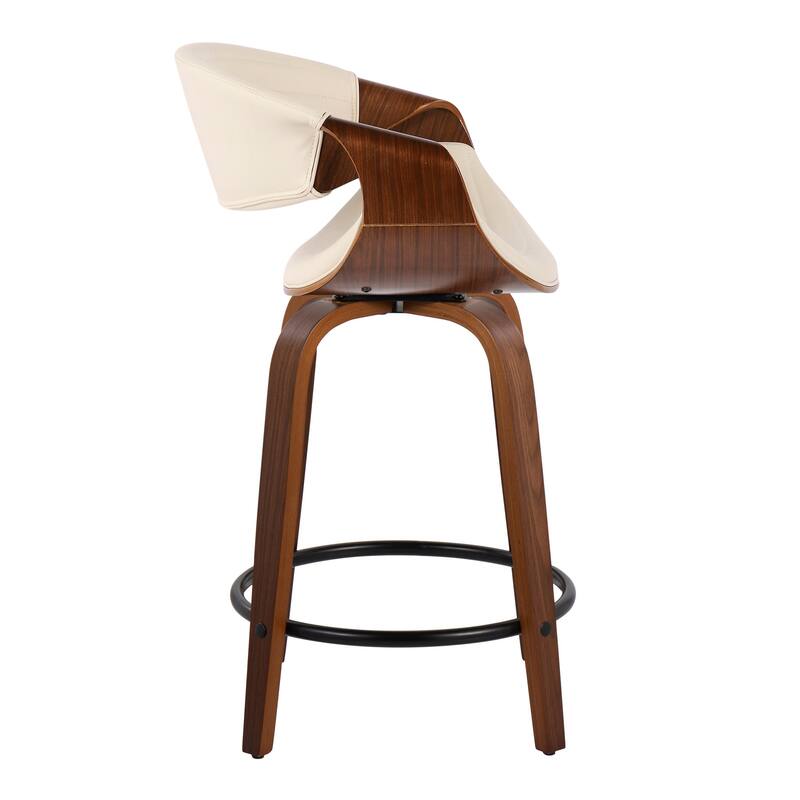 Carson Carrington Kanteborg 24" Fixed-Height Counter Stool with Round Footrest (Set of 2)