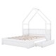 preview thumbnail 12 of 12, Wood Queen Size House Platform Bed