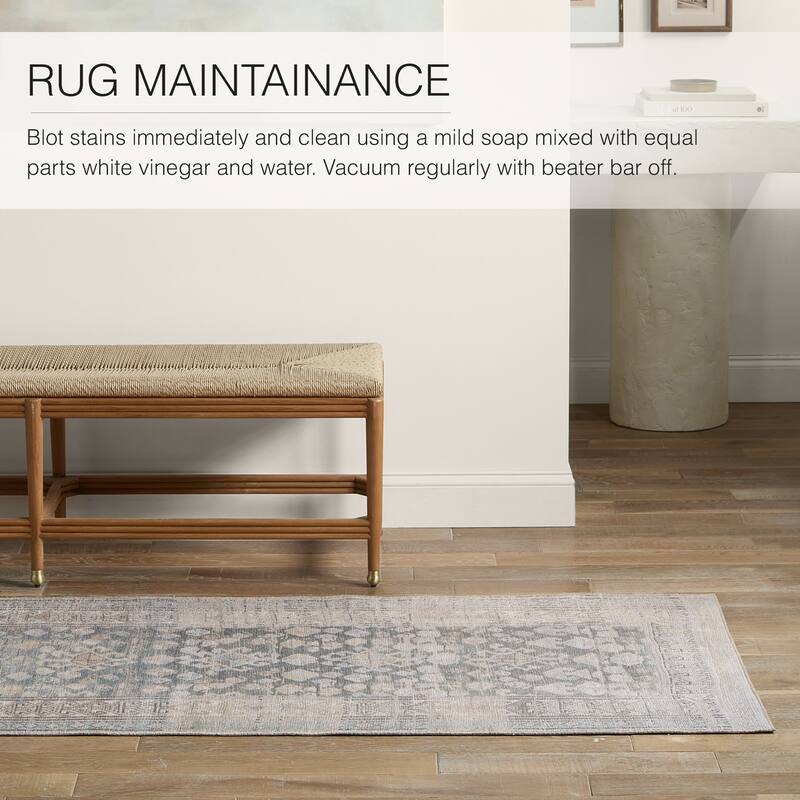 Oakley Machine Washable Medallion Area Rug