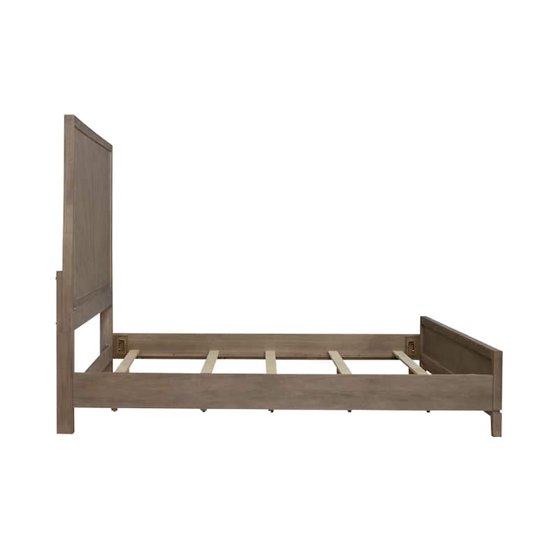 Liberty Furniture Brentwood Panel Bed in Sandstone Brown Oak - King or Queen