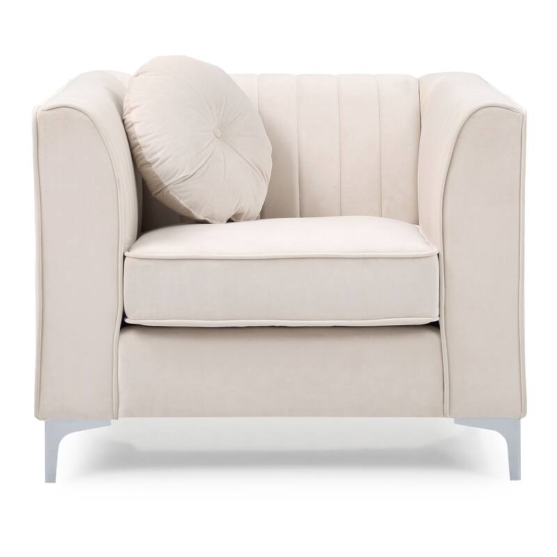 Delray Velvet/ Microsuede Chair
