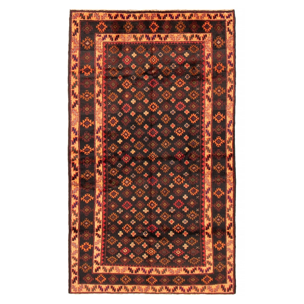 Teimani Black Rug 4'1" x 7'1" - 4'1 x 7'1