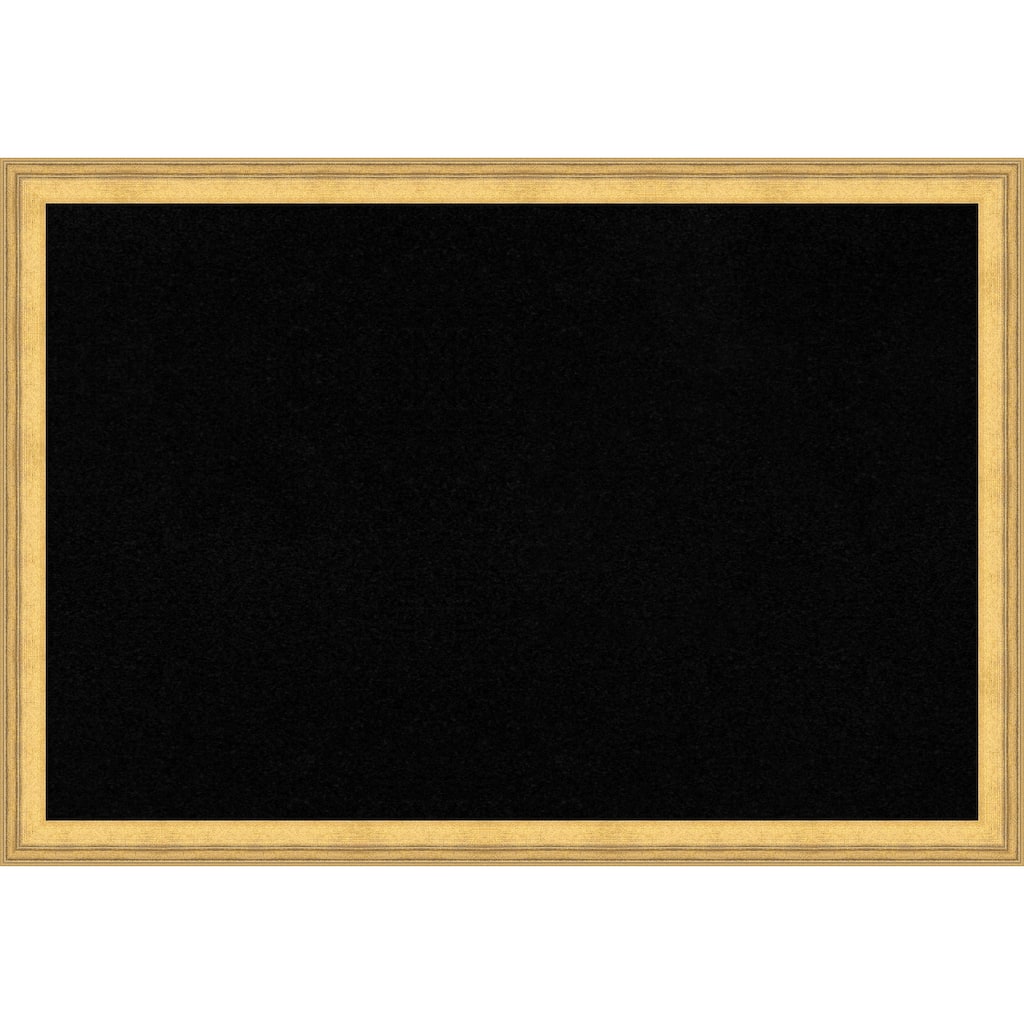 Owen Gold Wood Framed Cork Board - Bulletin Board, Organization Board, Pin Board