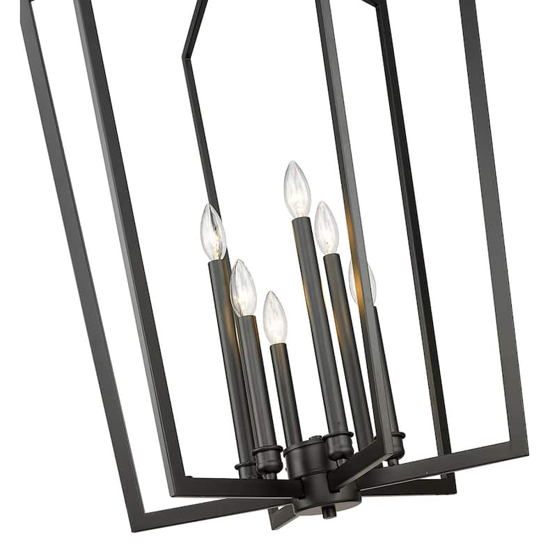 Millennium Lighting Lizabeth 6 Light Chandelier Ceiling Fixture in Matte Black