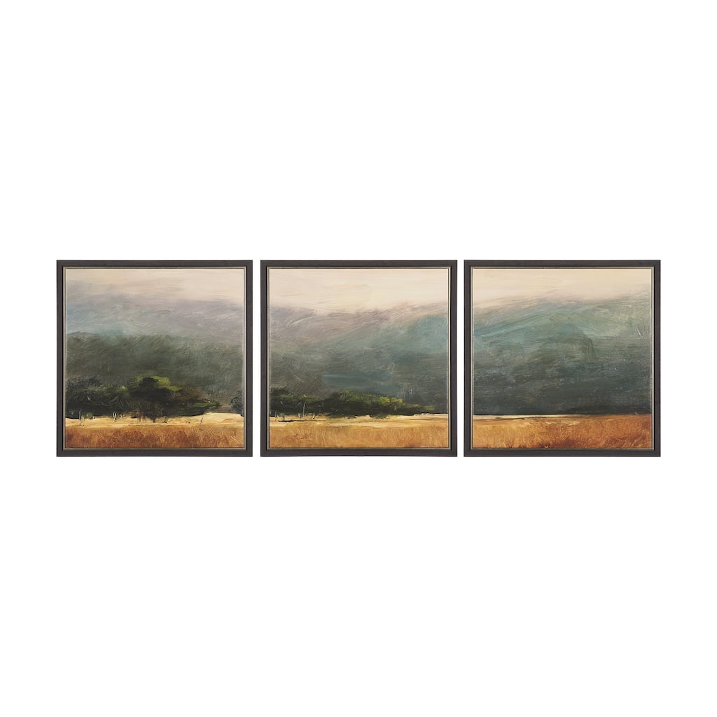 Haze Landscape (Set of 3) (30 x 30) Framed Canvas Art Print