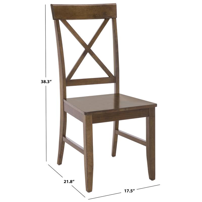 SAFAVIEH HOME Ksenia X-Back Side Chair - 18"W x 22"D x 38"H