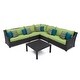 preview thumbnail 44 of 73, Deco 6-piece Corner Sectional Set with by RST Brands Sunbrella Ginkgo Green