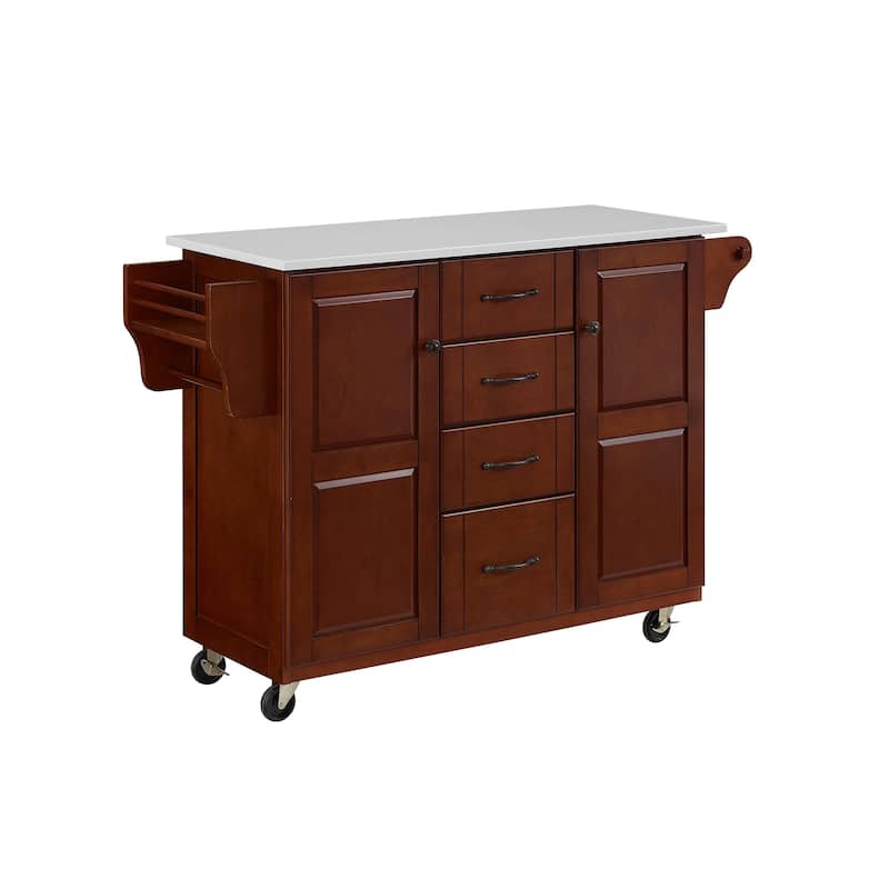 Kitchen Island Cart Granite Top Storage Towel Bar Kitchen Storage Cabinet Rolling Utility Cart