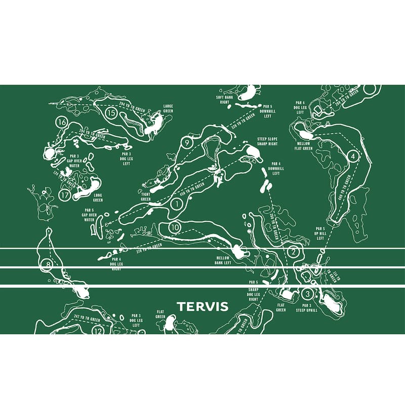 Tervis Traveler Golf Course Map Triple Walled Insulated Travel Tumbler, Stainless Steel